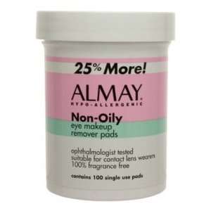  Almay Non Oily Eye Makeup Remover Pads ~ 100 Pads Beauty