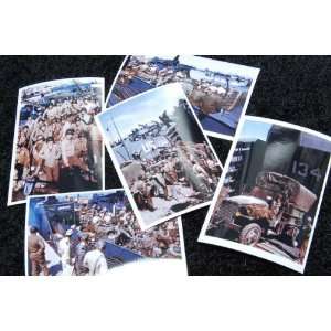  D Day WWII Official Photographs COLOR & Black & White Set 