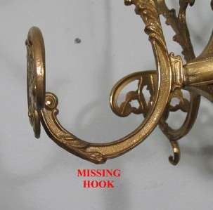 Coat Hook Front Mount Antique Brass with White Ceramic Knobs H23-P2351AB