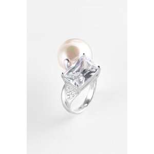  Majorica Baroque Pearl & Crystal Ring Jewelry