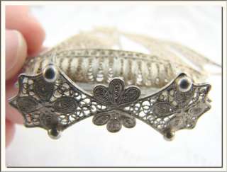 MINIATURE STERLING SILVER FILIGREE ANTIQUE SAILBOAT  VISIT MY STORE 