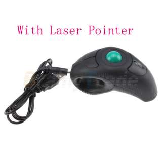 USB Wireless PC Laptop Finger HandHeld Trackball Mouse Mice w/ Laser 