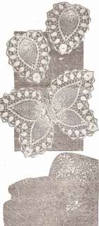 Vintage Pineapple Butterfly Doily Set Crochet PATTERN  