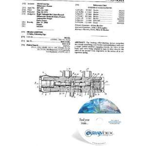  NEW Patent CD for BRAKE LIMITERS 