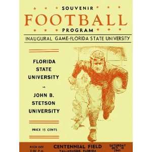  1947 Florida State First Game 36 x 48 Canvas Historic 