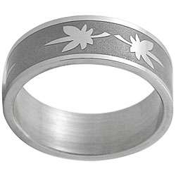 Stainless Steel Marijuana Leaf Ring  