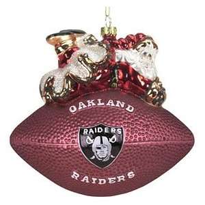 Oakland Raiders 5 1/2 Peggy Abrams Glass Football 