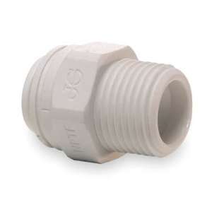 JOHN GUEST PP011624W PK10 Male Connector,Tube OD 1/2 In,Poly,PK 10 