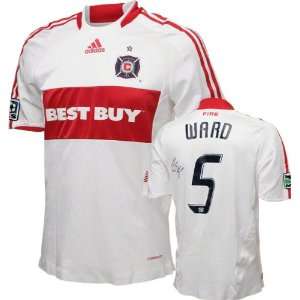 Tim Ward Autographed Game Used Jersey Chicago Fire #5 Short Sleeve 