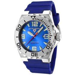 Swiss Legend Mens Expedition Blue Dial Blue Silicon Watch 