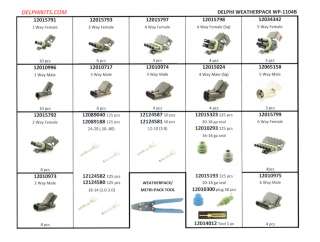 DELPHI WEATHERPACK KIT 1104B W/ CRIMPING TOOL  