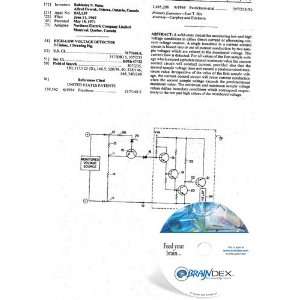  NEW Patent CD for HIGH LOW VOLTAGE DETECTOR Everything 