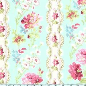  45 Wide Sweet Escape French Border Stripe Mint Fabric By 