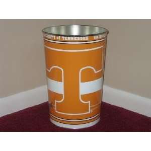 TENNESSEE VOLUNTEERS 15 Tall Tapered WASTEBASKET / GARBAGE CAN with 