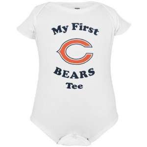   Chicago Bears Newborn White My First Tee Creeper