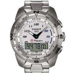 Tissot Mens T Touch Expert White Dial Chronograph Watch   