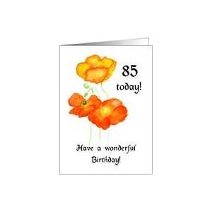  icelandic Poppies 85th Birthday Card Card Toys & Games