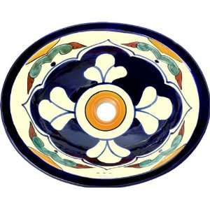    Mexican Ceramic Hand painted Bathroom Sink 