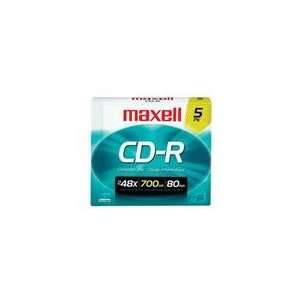    maxell 700MB 48X CD R 5 Packs Media Model 648205 Electronics
