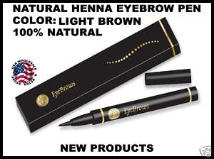 Henna Eyebrow Pen LIGHT BROWN Color Semi Permanent  