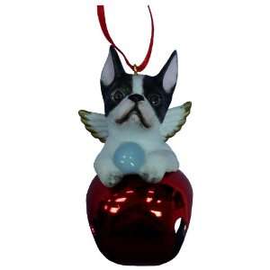  Cute Christmas Holiday Boston Terrier Dog Red Ornament 