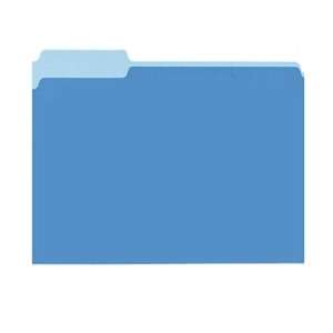   Folder, AST 1/3 Tab Cut, Letter Size, 100/BX, Blue