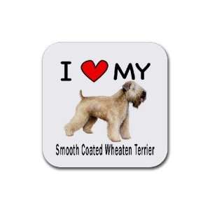 Love My Smooth Coated Wheaten Terrier Dog Square Coasters (Set of 4)