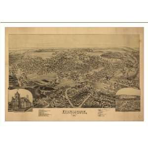  Historic Dunmore, Pennsylvania, c. 1892 (M) Panoramic Map 