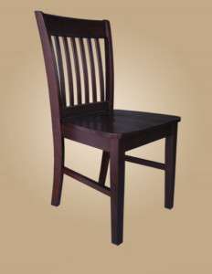 SET OF 6 NORFOLK KITCHEN DINING CHAIRS WITH WOOD SEAT IN MAHOGANY 