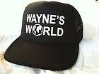 Waynes World Hat Cap Trucker Hat New SNAP BACK HAT Solid Black