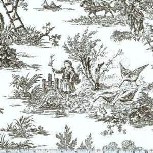   Alice Pastoral Toile White Fabric By The Yard Arts, Crafts & Sewing