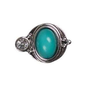  Cousin Snap In Style Metal Accent 1/pkg turquoise Teardrop 