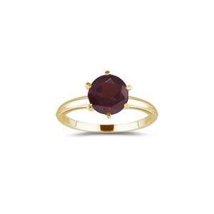  0.99 Cts Garnet Solitaire Ring in 18K Yellow Gold 3.0 