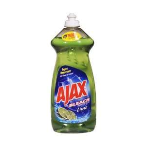 Ajax Dish Liquid Cleaner with Bleach Lime Flavor 34 oz. (Pack of 9 