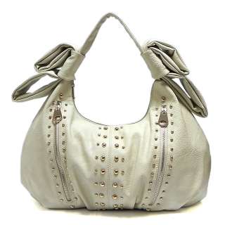 New Fashion Zipper Stud Shoulder Bag Hobo Satchel Tote Purse Handbag 