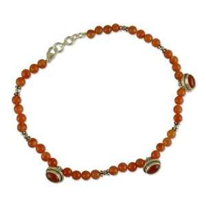  Carnelian anklet, Love Song Jewelry