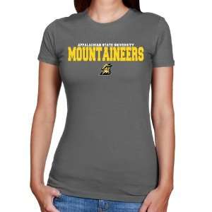  NCAA Appalachian State Mountaineers Ladies Charcoal University 