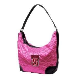  NCAA North Carolina State University Pink Quilted Hobo 