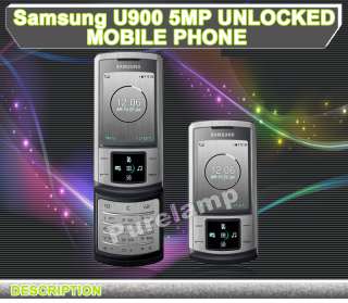 New Samsung 3G U900 Soul 5MP UNLOCKED MOBILE PHONE 635753467840  