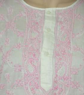 Indian Embroidery Ladies Cotton Shirt Kurta Top Tunic  