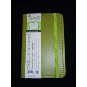 com Markings by C.R. Gibson Green Sketch Pages Bonded Leather Journal 