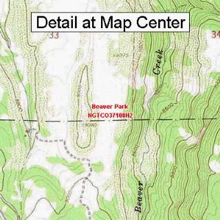 USGS Topographic Quadrangle Map   Beaver Park, Colorado (Folded 