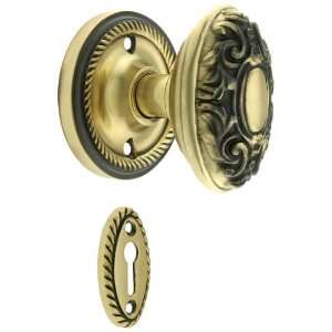  Rope Rosette Mortise Lock Set With Decorative Oval Knobs 