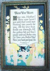 Buzza Motto Print BLESS YOUR HEART 1925 Vibrant Colors  