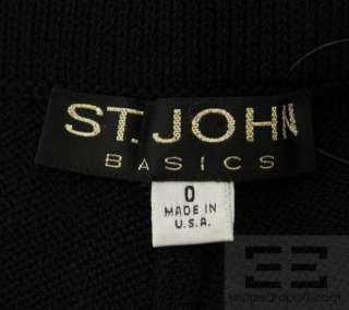 St. John Basics And Collection 2 Pair Grey And Black Knit Pant Set 