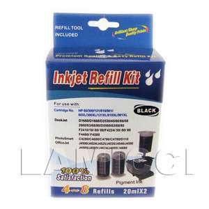 Pigment Black cartridge Refill Kit for HP60 818 901 715286414594 