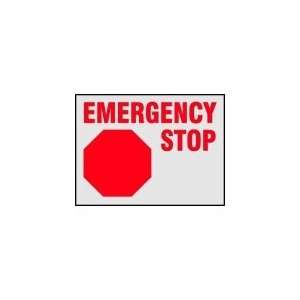  BRADY 27411LS Info Label Reflective Emergency Stop,PK8 