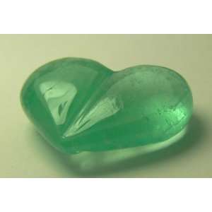  27.67 Natural Colombian Emerald Heart Cabochon Everything 