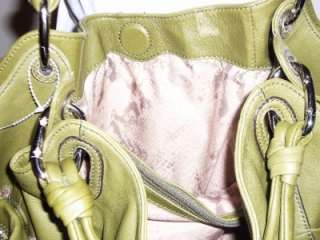 MAKOWSKY Olive Green Glove Leather Alice Slouchy Pocket Tote 