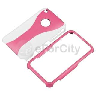   Hard Case Skin Cover For iPhone 3G 3GS WHITE/PINK Accessory USA  